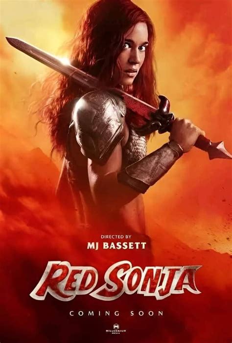 rhona mitra in a bikini|Red Sonja set pic shows a bloody Matilda Lutz in bikini armor